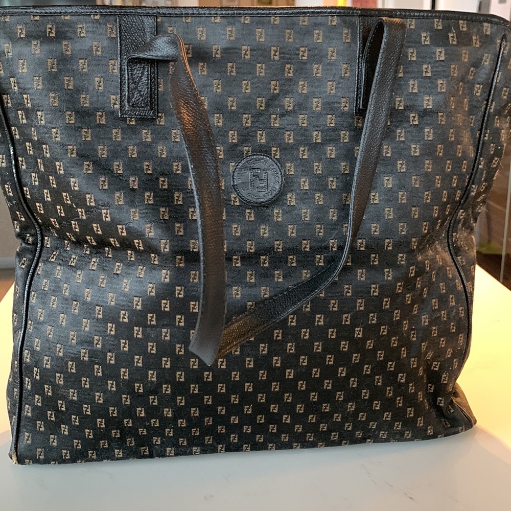Authentic Fendi Zucca Tote circa 1970s